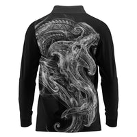 Pango Maori Tribal Hammershark Ghost Spirit Long Sleeve Polo Shirt