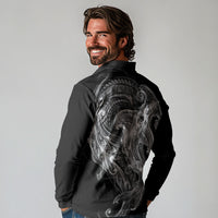 Pango Maori Tribal Hammershark Ghost Spirit Long Sleeve Polo Shirt