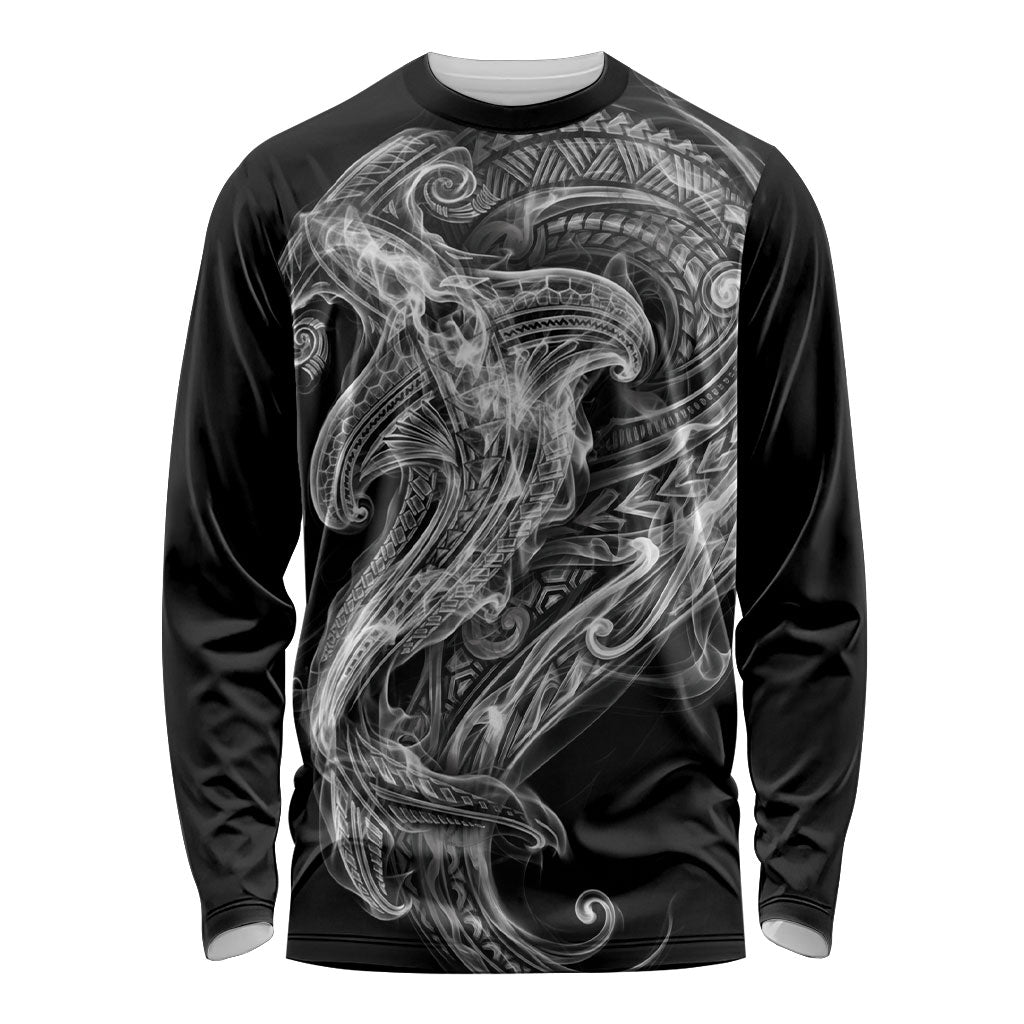 Pango Maori Tribal Hammershark Ghost Spirit Long Sleeve Shirt