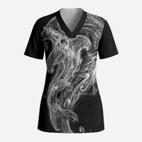 Pango Maori Tribal Hammershark Ghost Spirit Scrub Top