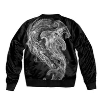 Pango Maori Tribal Hammershark Ghost Spirit Sleeve Zip Bomber Jacket