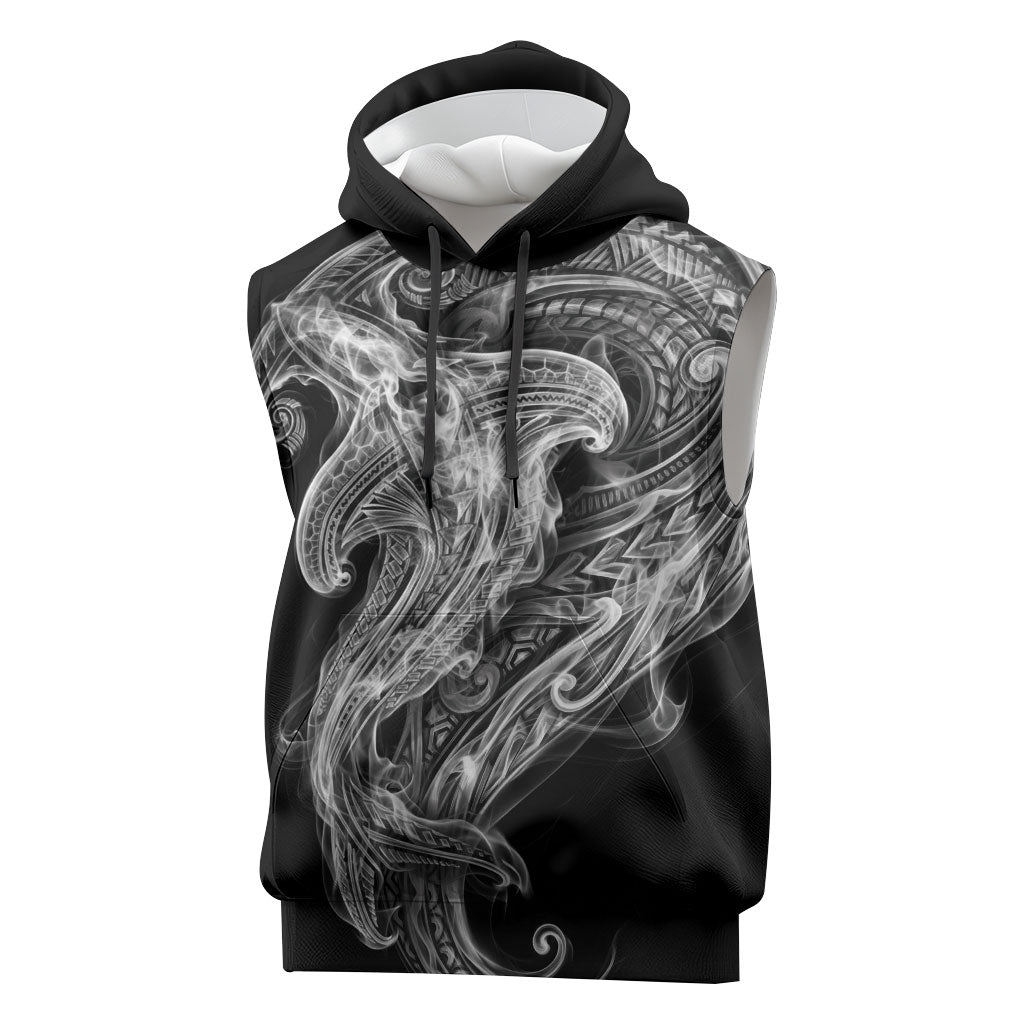 Pango Maori Tribal Hammershark Ghost Spirit Sleeveless Hoodie