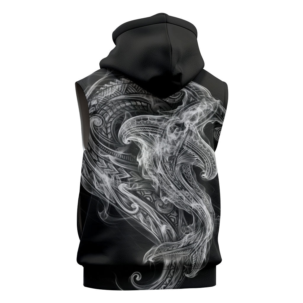Pango Maori Tribal Hammershark Ghost Spirit Sleeveless Hoodie