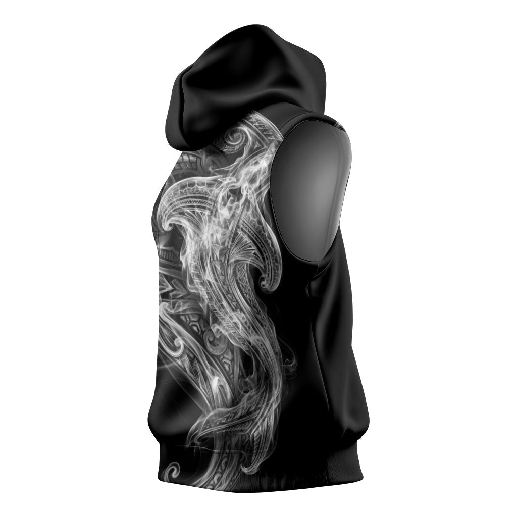 Pango Maori Tribal Hammershark Ghost Spirit Sleeveless Hoodie