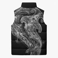 Pango Maori Tribal Hammershark Ghost Spirit Sleeveless Puffer Jacket