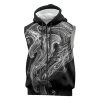 Pango Maori Tribal Hammershark Ghost Spirit Sleeveless Zip Hoodie