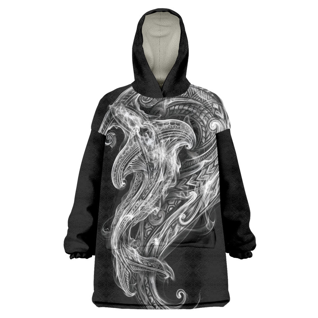 Pango Maori Tribal Hammershark Ghost Spirit Wearable Blanket Hoodie