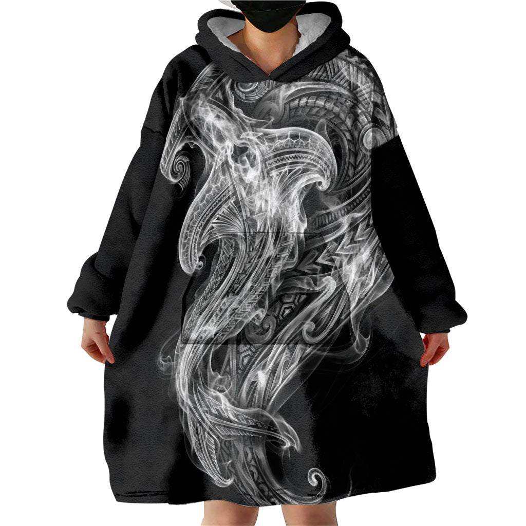 Pango Maori Tribal Hammershark Ghost Spirit Wearable Blanket Hoodie