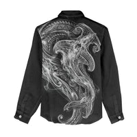 Pango Maori Tribal Hammershark Ghost Spirit Women Casual Shirt