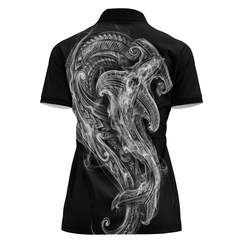Pango Maori Tribal Hammershark Ghost Spirit Women Polo Shirt