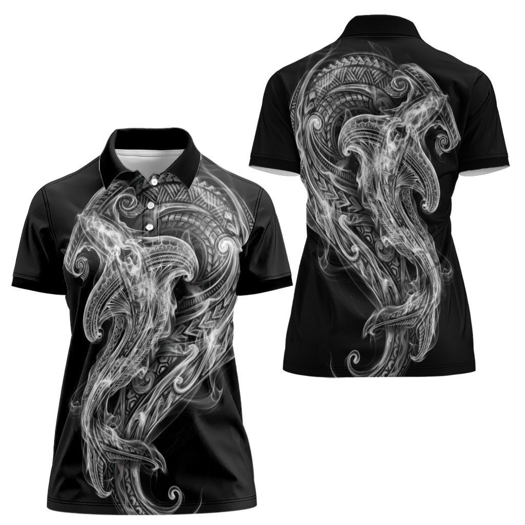 Pango Maori Tribal Hammershark Ghost Spirit Women Polo Shirt