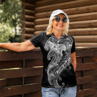 Pango Maori Tribal Hammershark Ghost Spirit Women Polo Shirt
