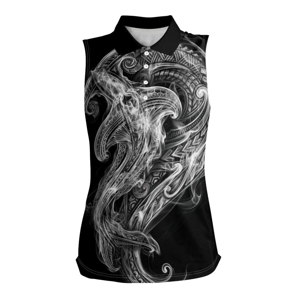Pango Maori Tribal Hammershark Ghost Spirit Women Sleeveless Polo Shirt