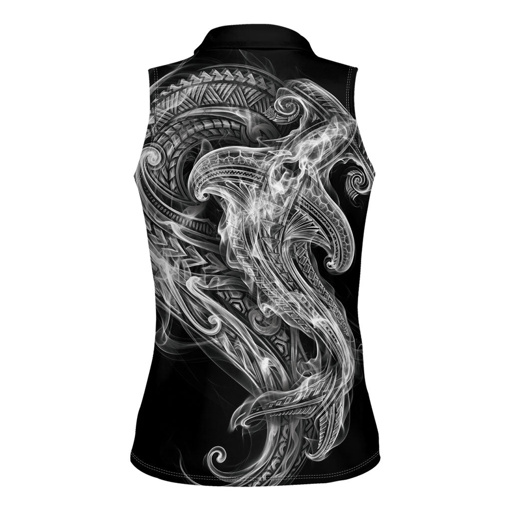 Pango Maori Tribal Hammershark Ghost Spirit Women Sleeveless Polo Shirt