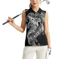 Pango Maori Tribal Hammershark Ghost Spirit Women Sleeveless Polo Shirt