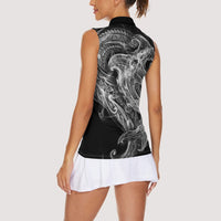 Pango Maori Tribal Hammershark Ghost Spirit Women Sleeveless Polo Shirt