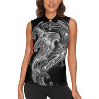 Pango Maori Tribal Hammershark Ghost Spirit Women Sleeveless Polo Shirt