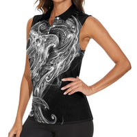 Pango Maori Tribal Hammershark Ghost Spirit Women Sleeveless Polo Shirt