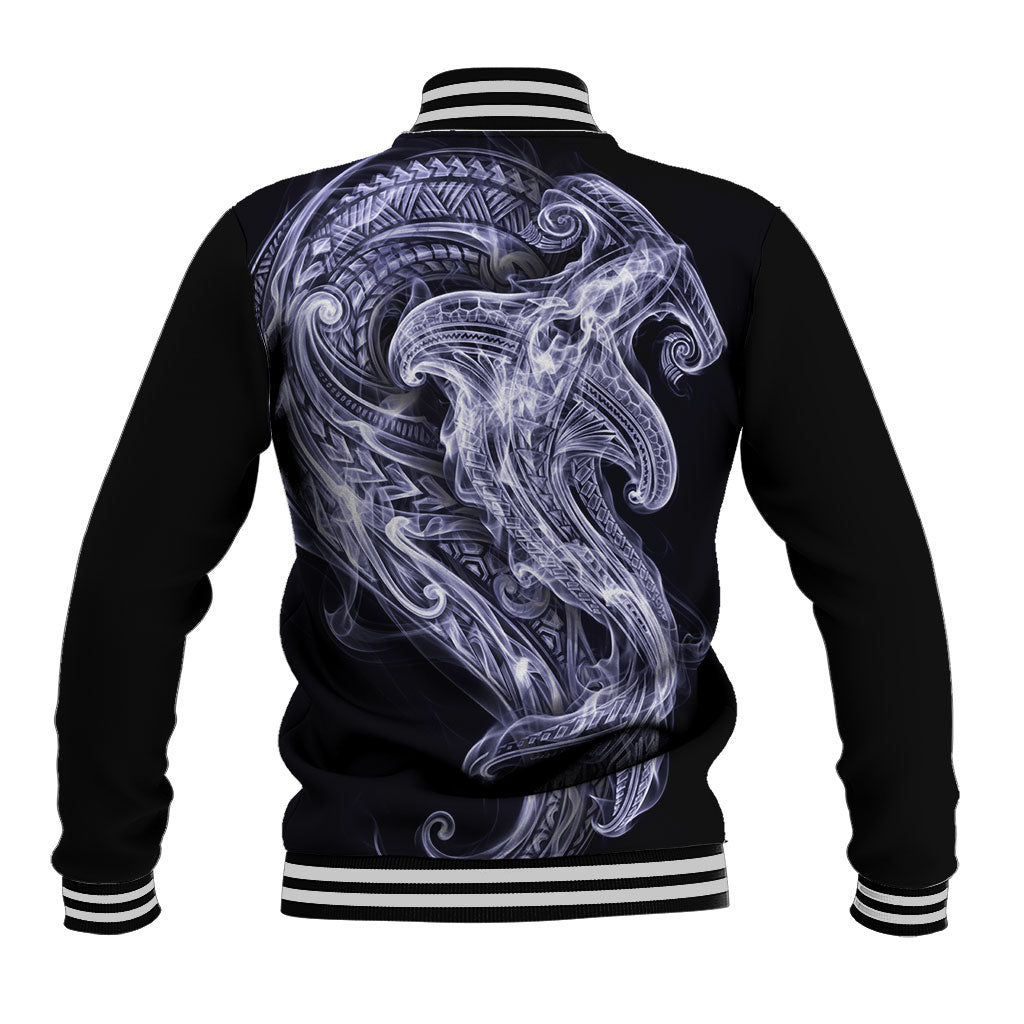 Kikorangi Maori Tribal Hammershark Ghost Spirit Baseball Jacket