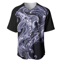 Kikorangi Maori Tribal Hammershark Ghost Spirit Baseball Jersey