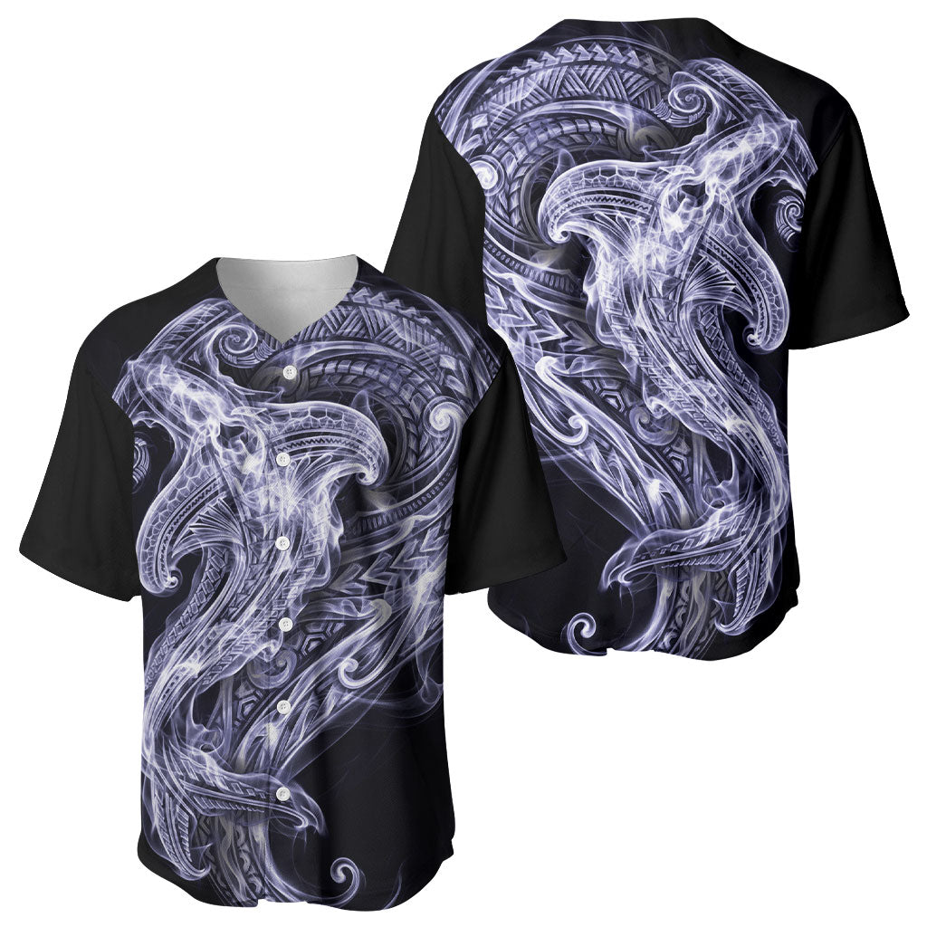 Kikorangi Maori Tribal Hammershark Ghost Spirit Baseball Jersey