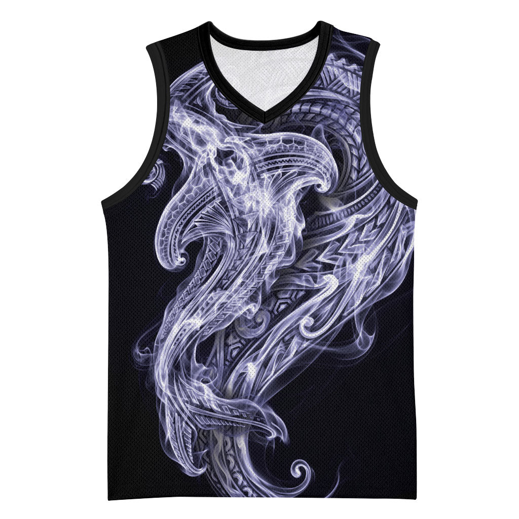 Kikorangi Maori Tribal Hammershark Ghost Spirit Basketball Jersey