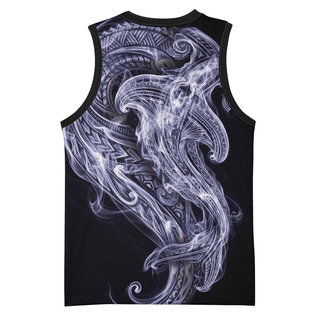 Kikorangi Maori Tribal Hammershark Ghost Spirit Basketball Jersey