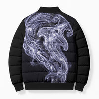 Kikorangi Maori Tribal Hammershark Ghost Spirit Bomber Puffer Jacket