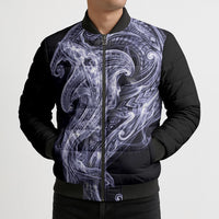 Kikorangi Maori Tribal Hammershark Ghost Spirit Bomber Puffer Jacket