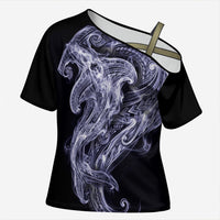 Kikorangi Maori Tribal Hammershark Ghost Spirit Cross Shoulder Shirt