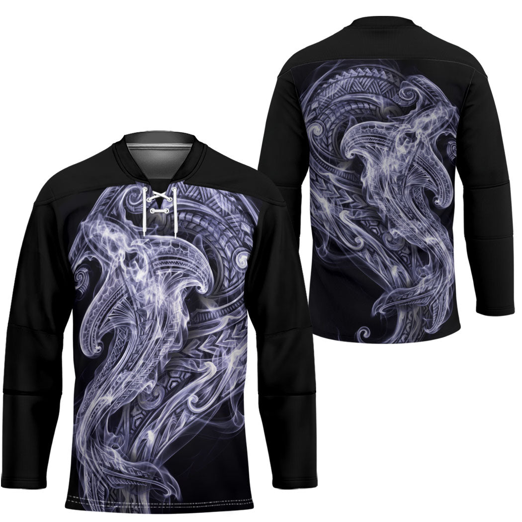 Kikorangi Maori Tribal Hammershark Ghost Spirit Hockey Jersey