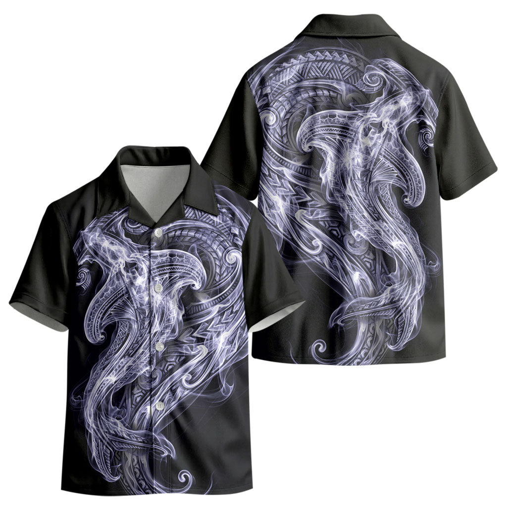 Kikorangi Maori Tribal Hammershark Ghost Spirit Kid Hawaiian Shirt