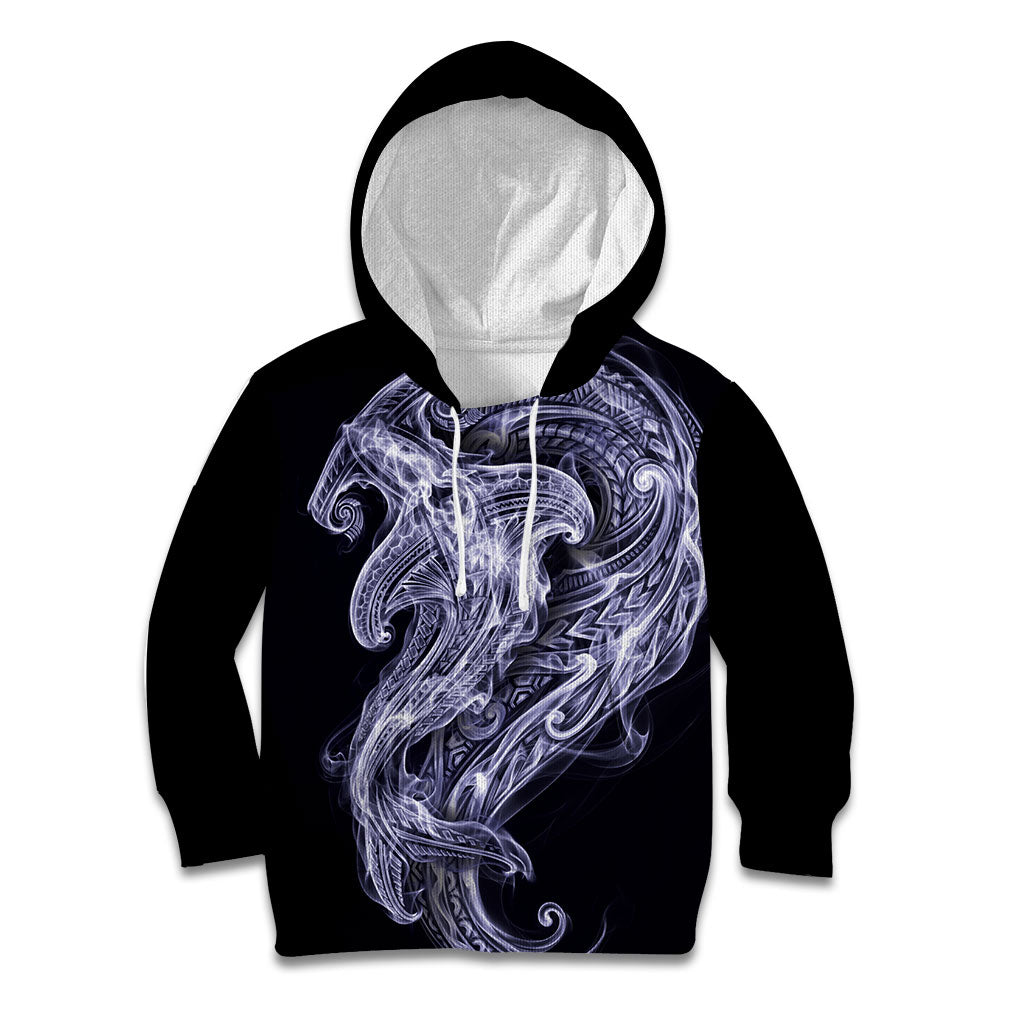 Kikorangi Maori Tribal Hammershark Ghost Spirit Kid Hoodie