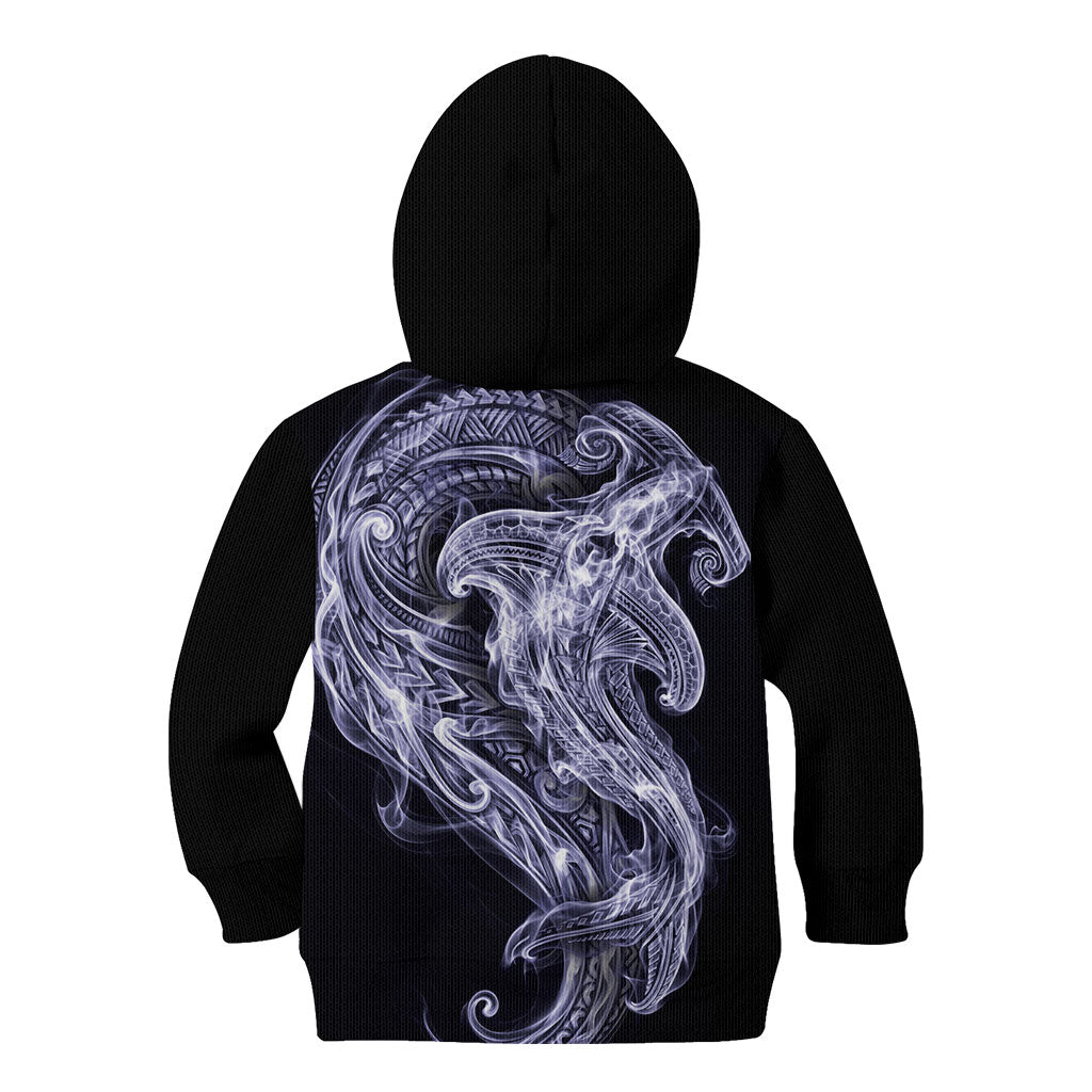 Kikorangi Maori Tribal Hammershark Ghost Spirit Kid Hoodie