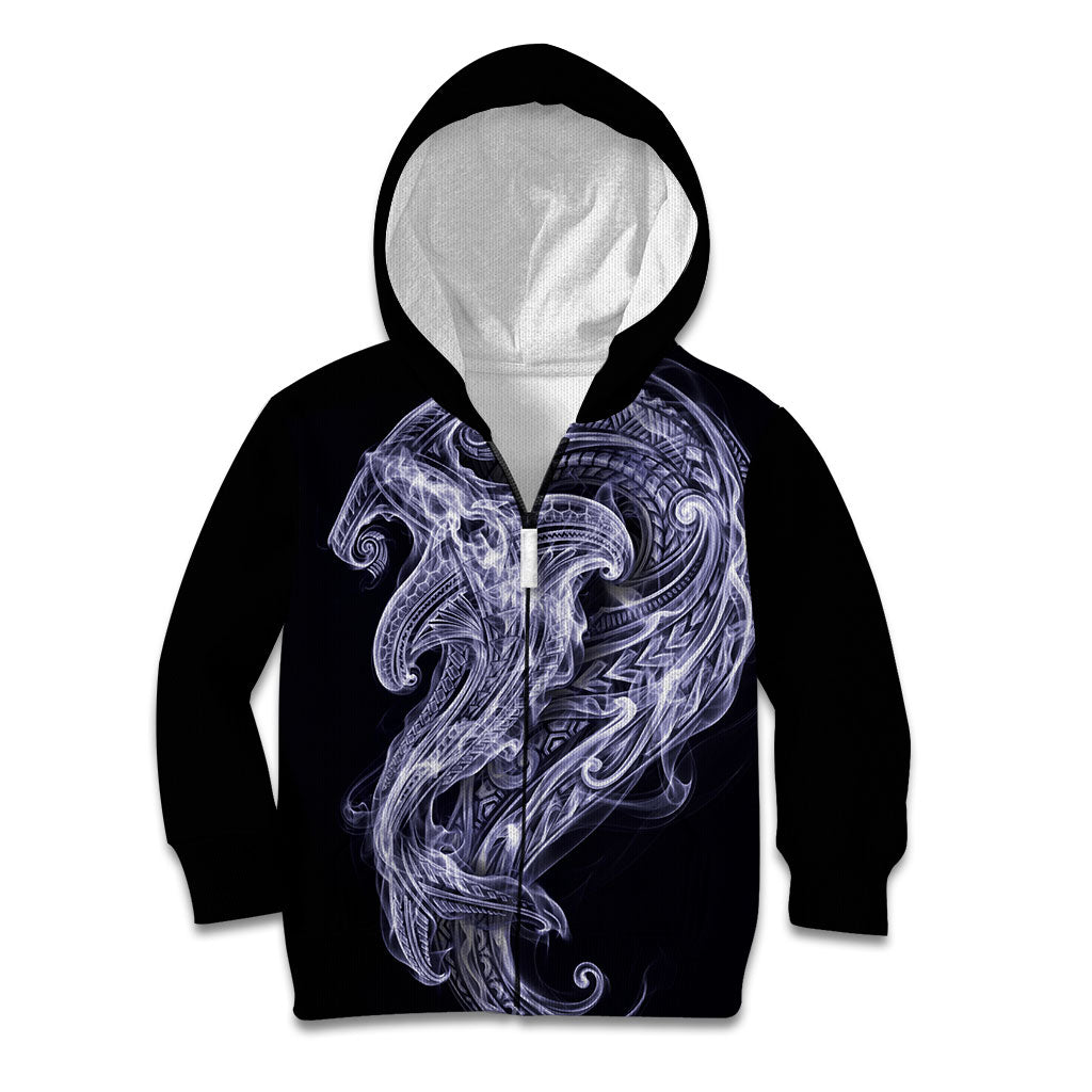 Kikorangi Maori Tribal Hammershark Ghost Spirit Kid Hoodie