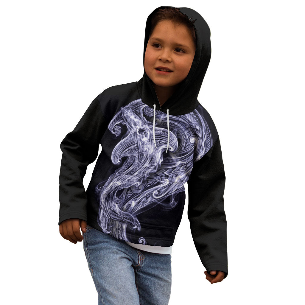 Kikorangi Maori Tribal Hammershark Ghost Spirit Kid Hoodie