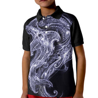 Kikorangi Maori Tribal Hammershark Ghost Spirit Kid Polo Shirt