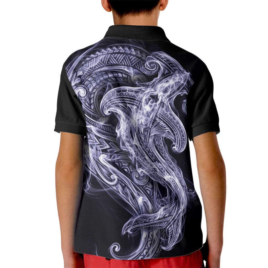 Kikorangi Maori Tribal Hammershark Ghost Spirit Kid Polo Shirt