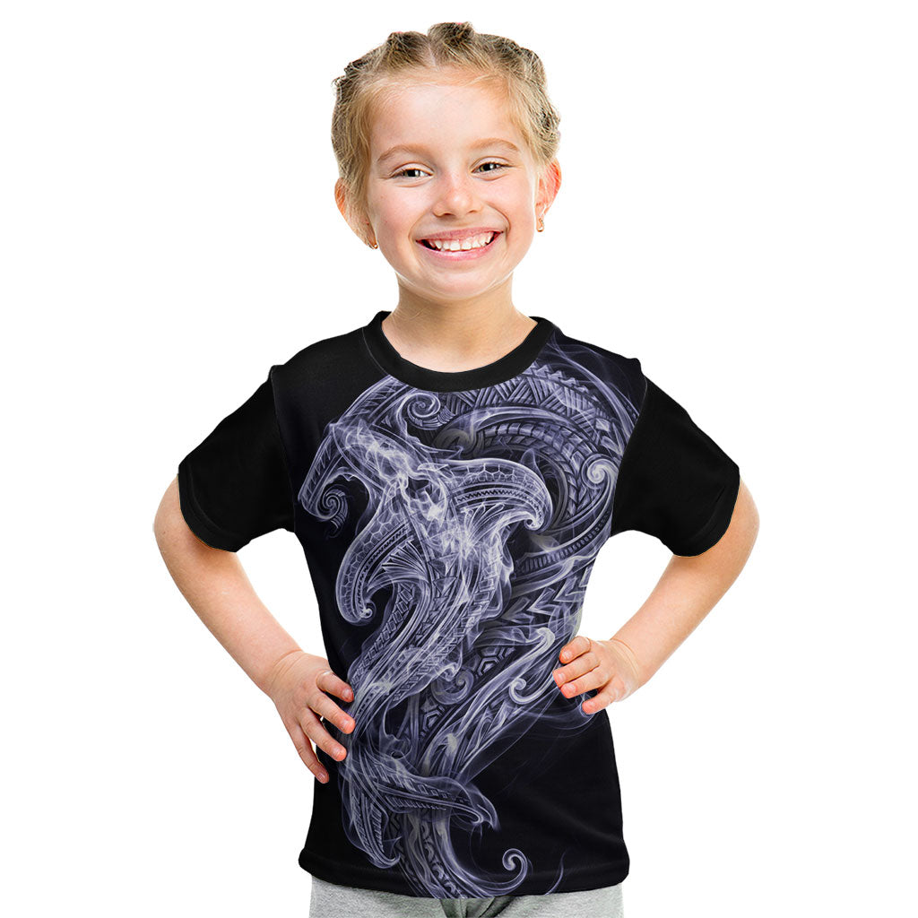 Kikorangi Maori Tribal Hammershark Ghost Spirit Kid T Shirt