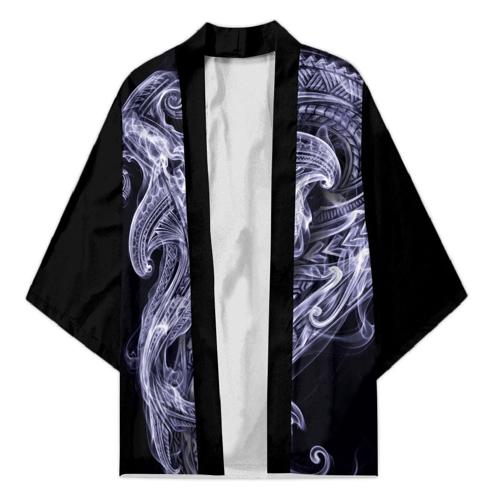 Kikorangi Maori Tribal Hammershark Ghost Spirit Kimono