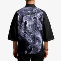Kikorangi Maori Tribal Hammershark Ghost Spirit Kimono