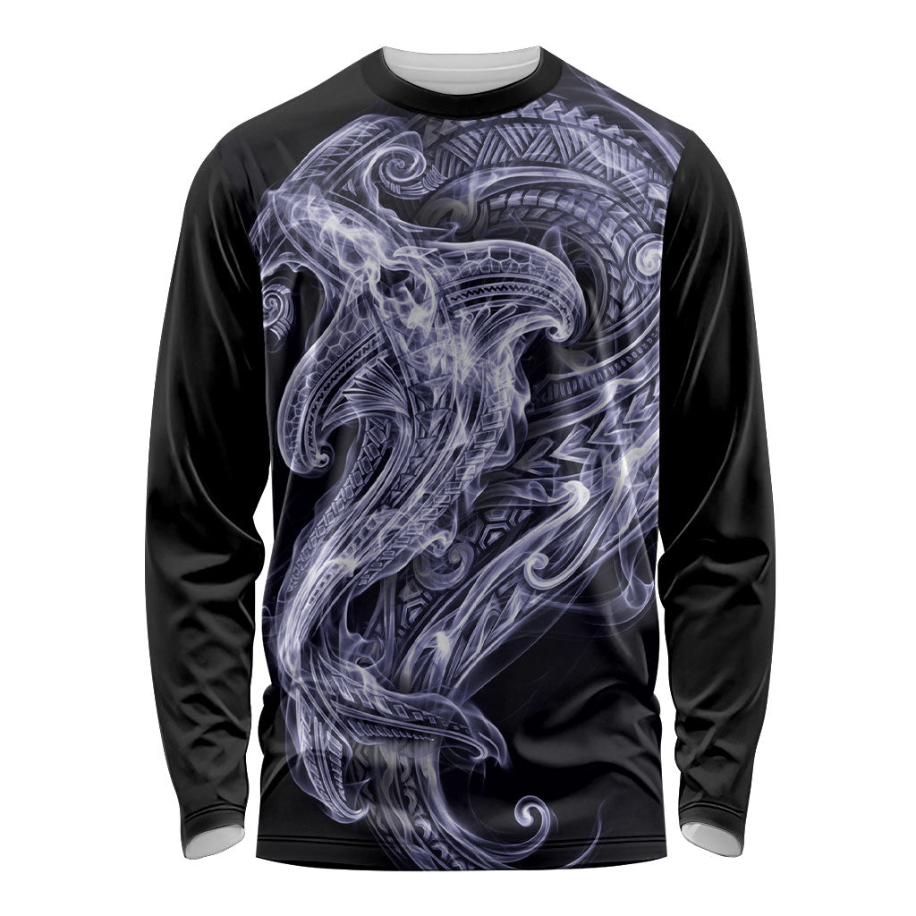 Kikorangi Maori Tribal Hammershark Ghost Spirit Long Sleeve Shirt