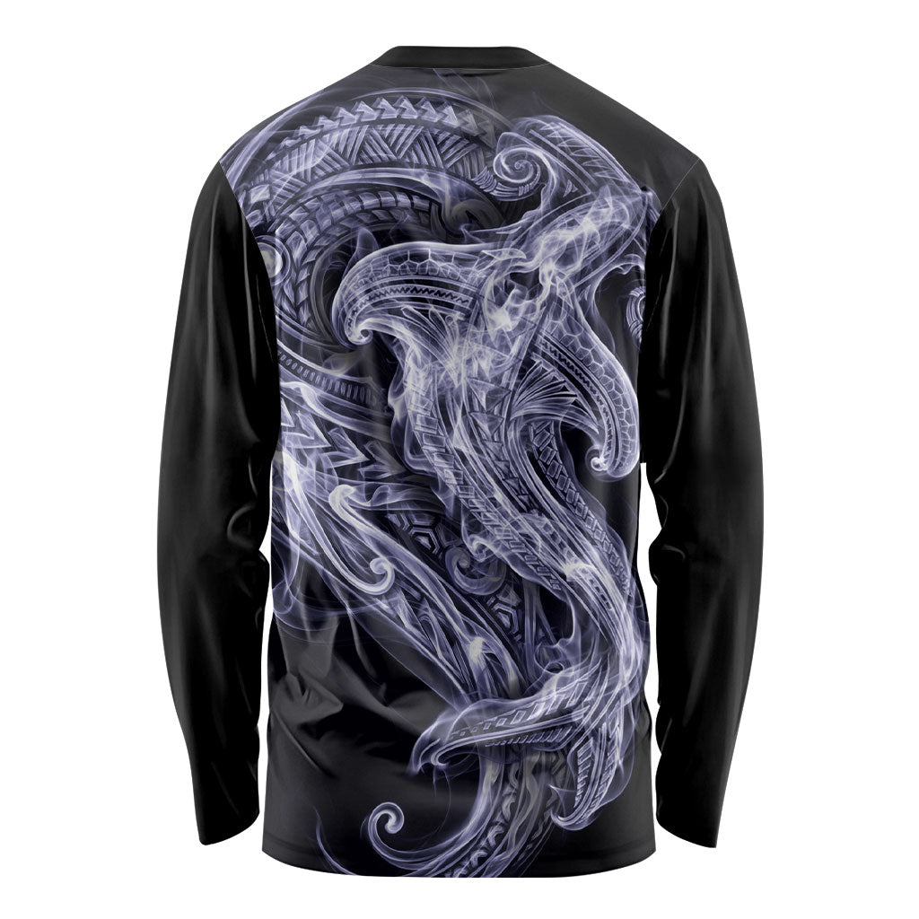 Kikorangi Maori Tribal Hammershark Ghost Spirit Long Sleeve Shirt