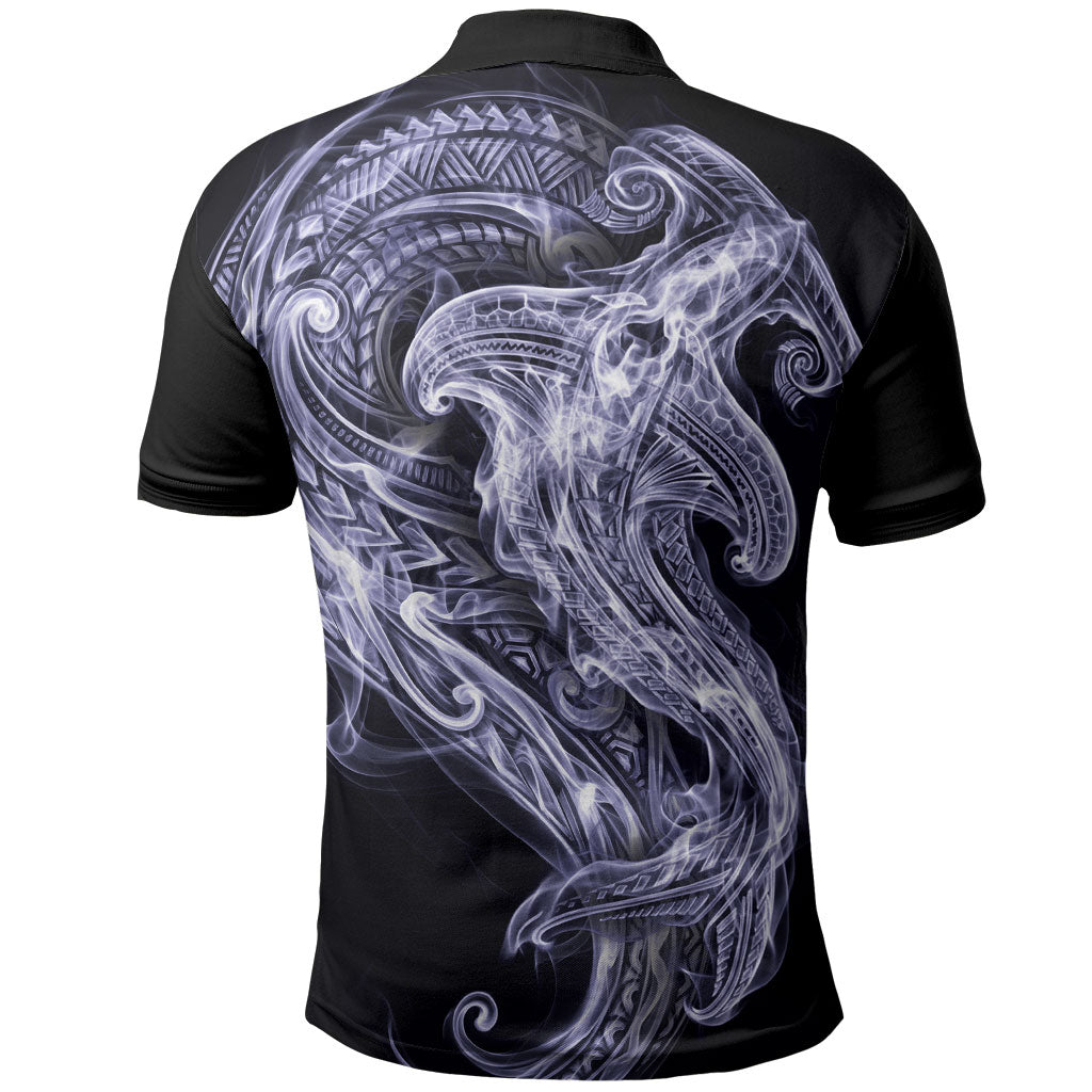 Kikorangi Maori Tribal Hammershark Ghost Spirit Polo Shirt