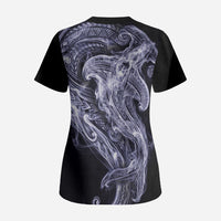 Kikorangi Maori Tribal Hammershark Ghost Spirit Scrub Top