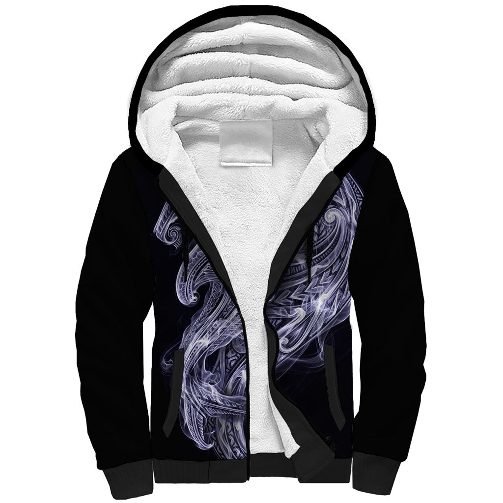 Kikorangi Maori Tribal Hammershark Ghost Spirit Sherpa Hoodie