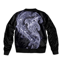 Kikorangi Maori Tribal Hammershark Ghost Spirit Sleeve Zip Bomber Jacket