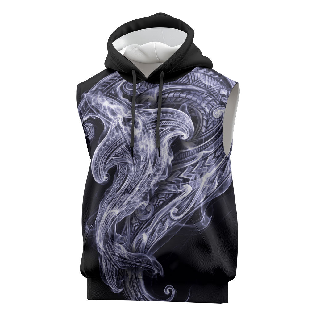 Kikorangi Maori Tribal Hammershark Ghost Spirit Sleeveless Hoodie