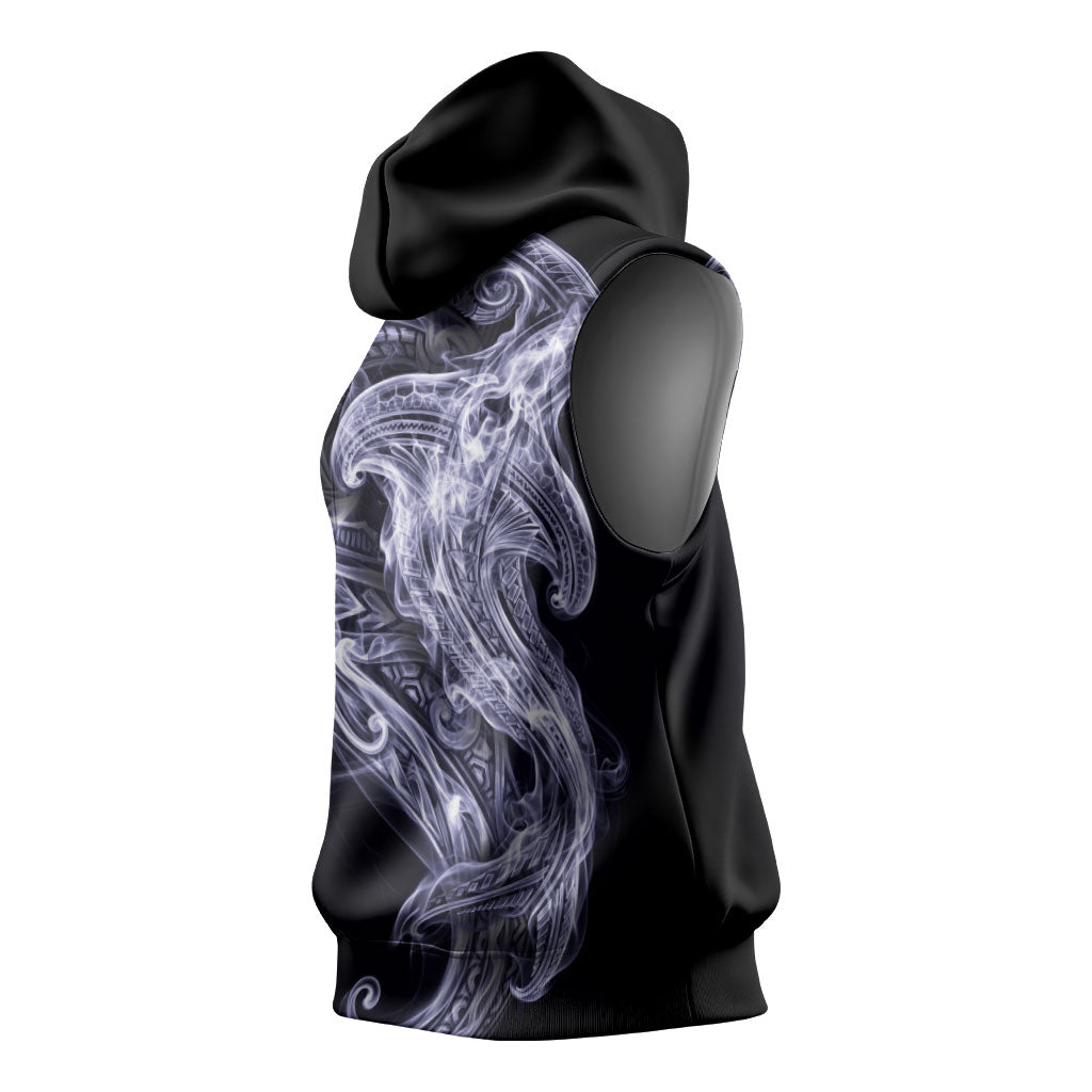 Kikorangi Maori Tribal Hammershark Ghost Spirit Sleeveless Hoodie
