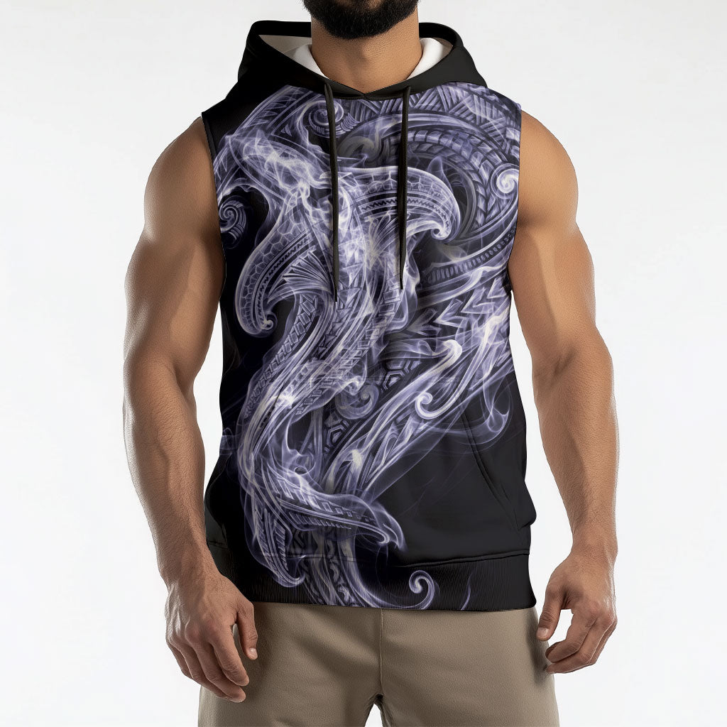 Kikorangi Maori Tribal Hammershark Ghost Spirit Sleeveless Hoodie